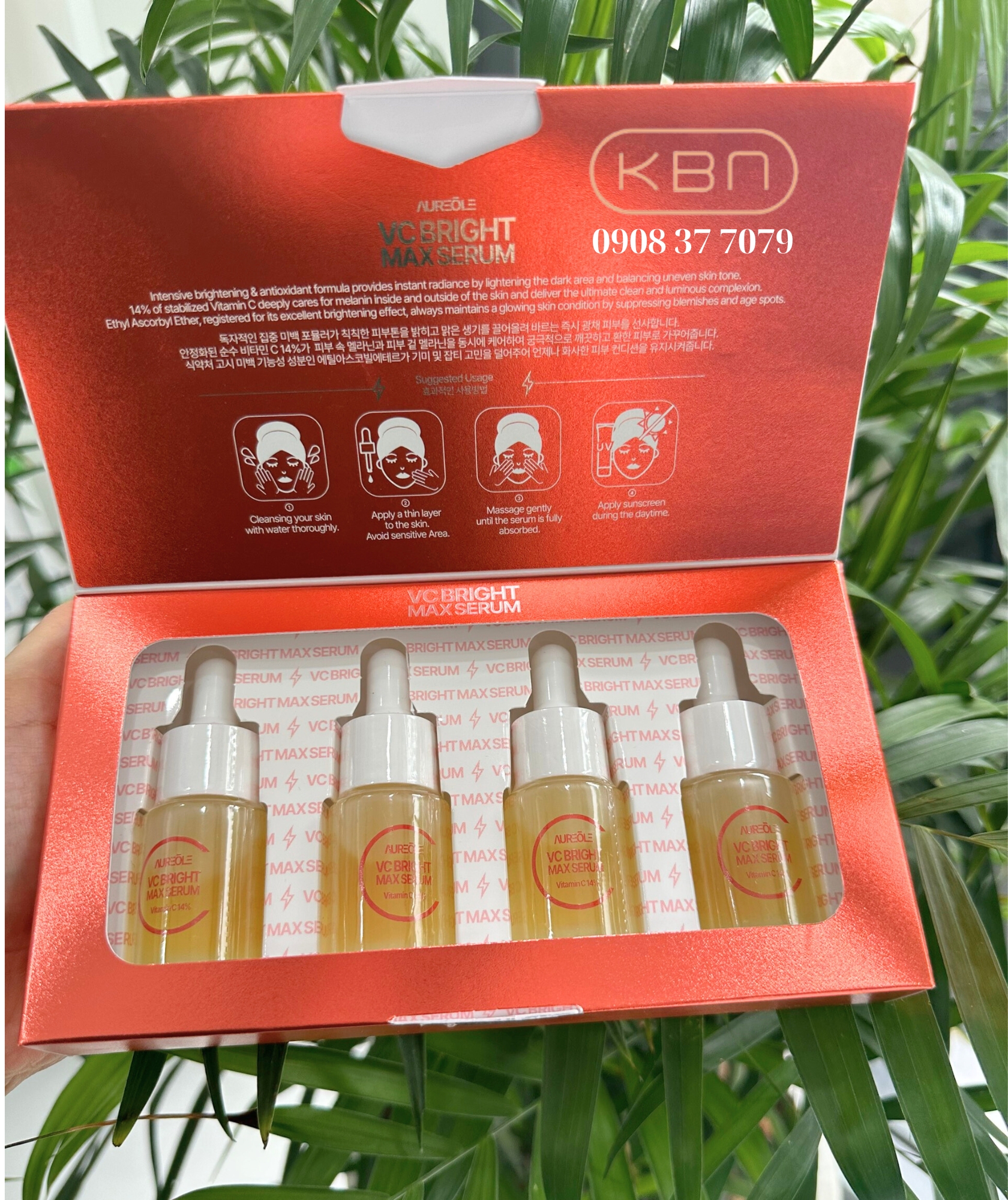 Bộ 4 Chai Serum Vitamin C - VC BRITGH MAX SERUM - Làm Sáng Da, Dưỡng Da, Mờ Thâm, Mờ Nếp Nhăn
