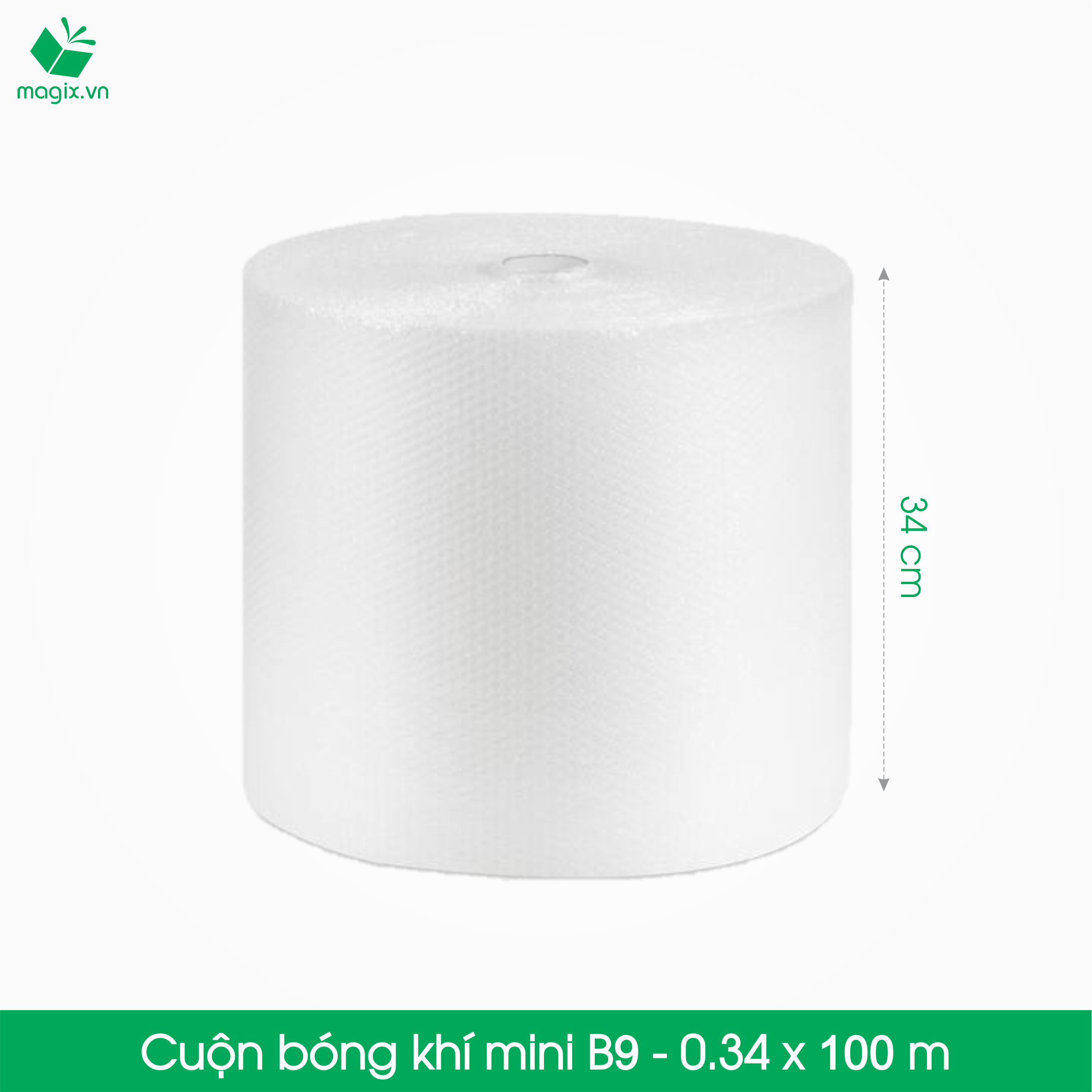 B9 - 0,35x100 (m) - Cuộn Bong Bóng Khí - Màng xốp hơi - Xốp nổ - Gói hàng bọc hàng