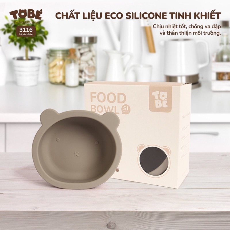 Bát Ăn Dặm Chống Lật Eco Silicone- Hàng cao cấp nhập khẩu Hàn Quốc chịu nhiệt tốt chống va đập siêu an toàn cho bé