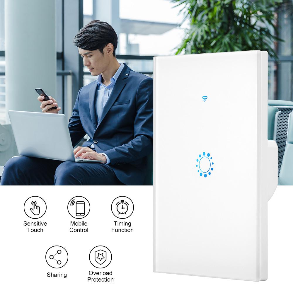 WiFi Smart Switch Light Switch Voice Control, Remote Control, Touch Control For Alexa Google Assistant Schedule Timer