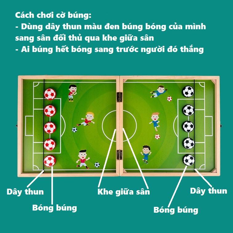 Đồ chơi thông minh bộ cờ đa năng 3 trong 1 cờ búng, cờ caro, cờ cá ngựa bằng gỗ cao cấp cho bé KB216012