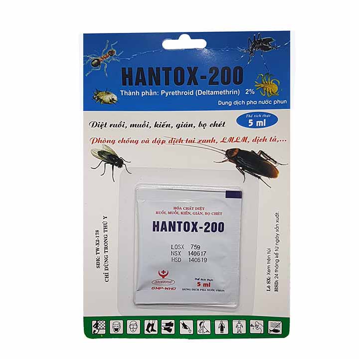 Dung dịch diệt kiến gián côn trùng Hanvet Hantox - 200
