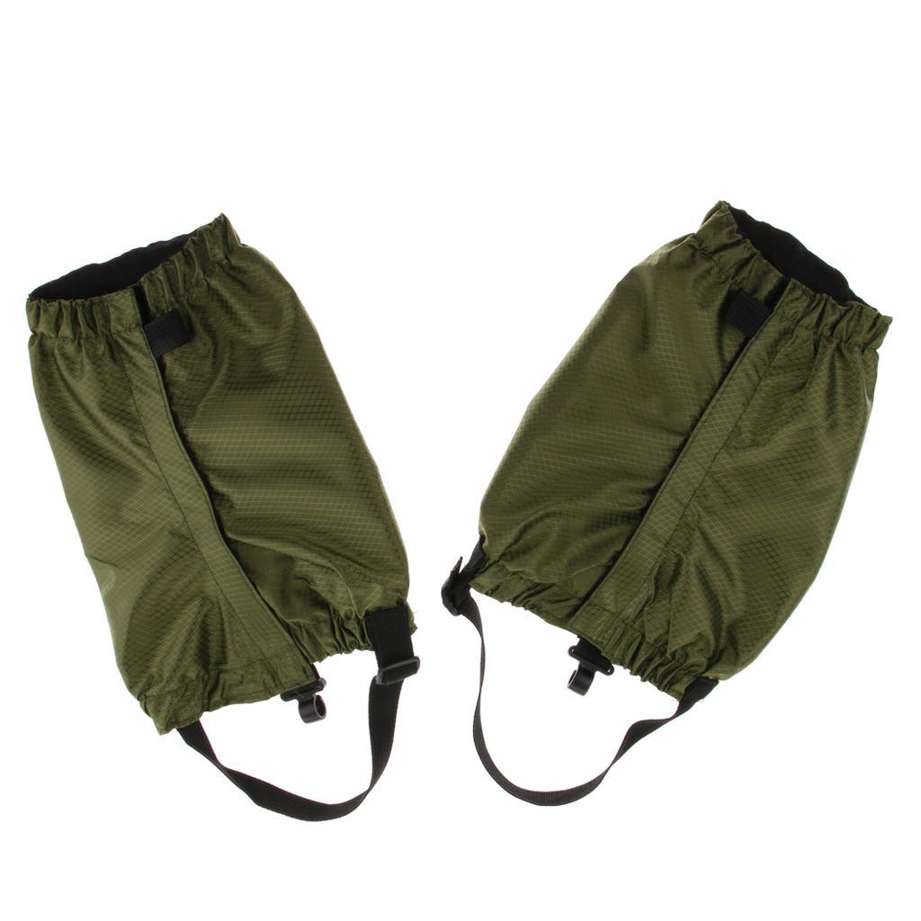 4 Pairs Leg Gaiters, Waterproof Anti-Tear Ankle Gaiters, Outdoor Hiking Walking Climbing Hunting Snow Leggings, Adjustable
