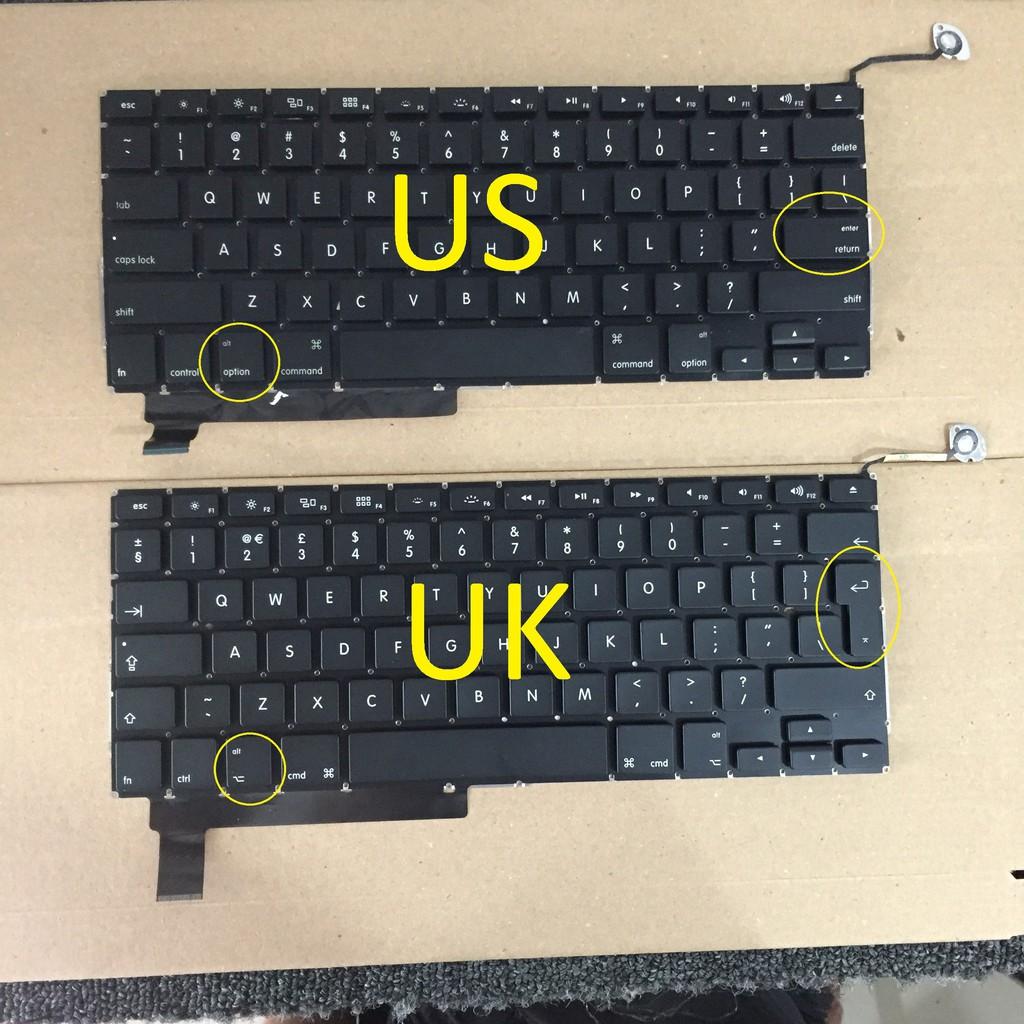 (KEYBOARD) BÀN PHÍM LAPTOP DÀNH CHO MACBOOK A1286 (2009, UK) dùng cho Pro 15&quot; A1286 2009 2010 2011 2012(CÁP DƯỚI NÚT CONTROL