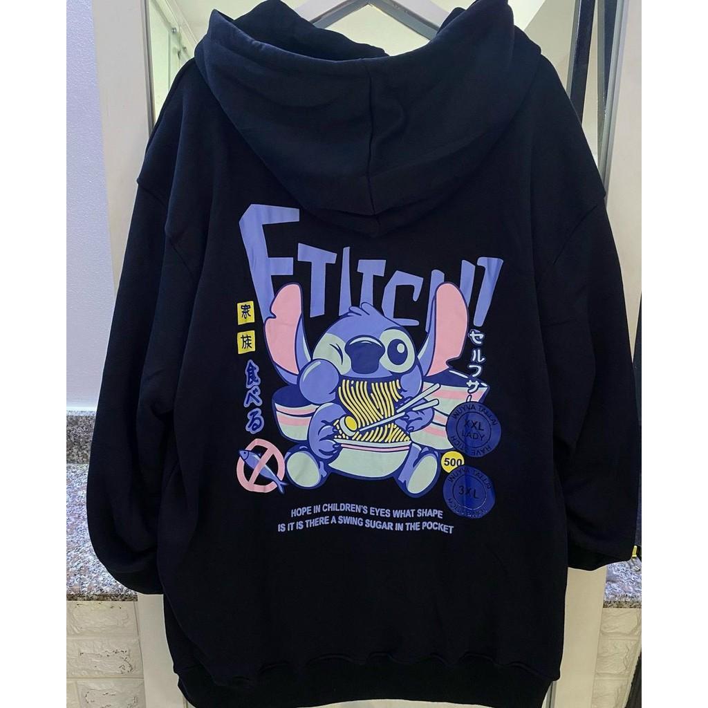 Áo Khoác Hoodie Unisex In Ftitch Hoạt Hình đáng yêu