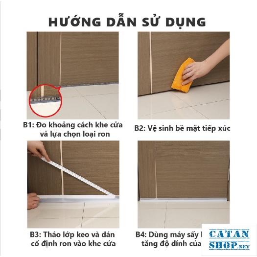 Miếng chặn cửa 90cm, Ron chắn khe cửa cách âm giữ nhiệt trong phòng, Thanh dán chân cửa chống gió lùa, dán mọi loại cửa