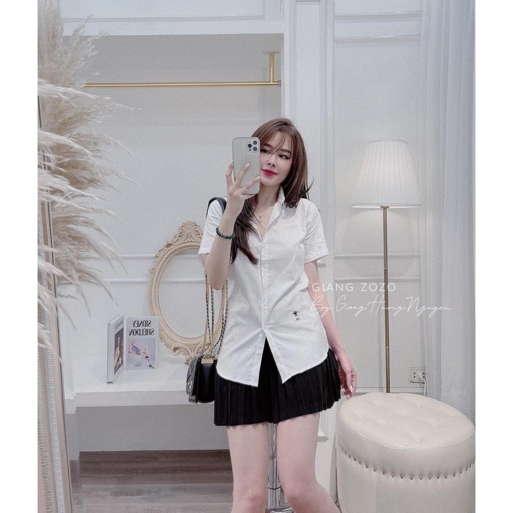 Áo sơ mi cộc tay thêu hình ONG ĐEN
