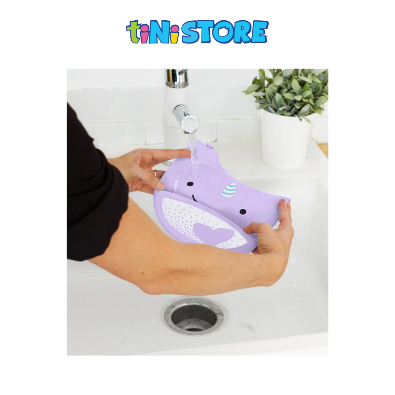 tiNiStore-Yếm ăn dặm silicone Zoo Skip Hop - Kỳ lân biển 9I415110