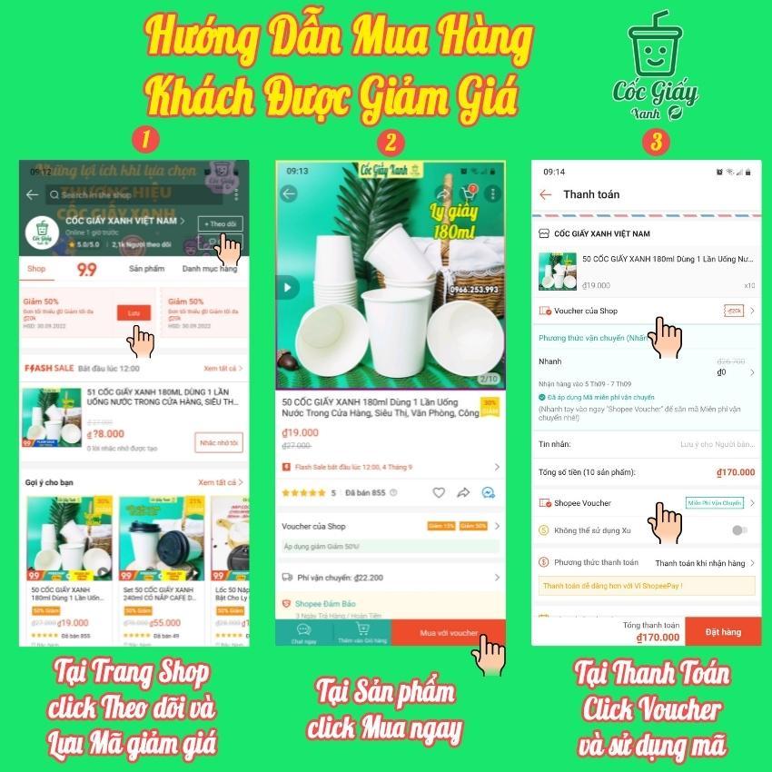 50 Tô Bát Giấy 500ml Có Nắp, In Họa Tiết Đựng Cháo Dinh Dưỡng, Xôi, Mì Phở