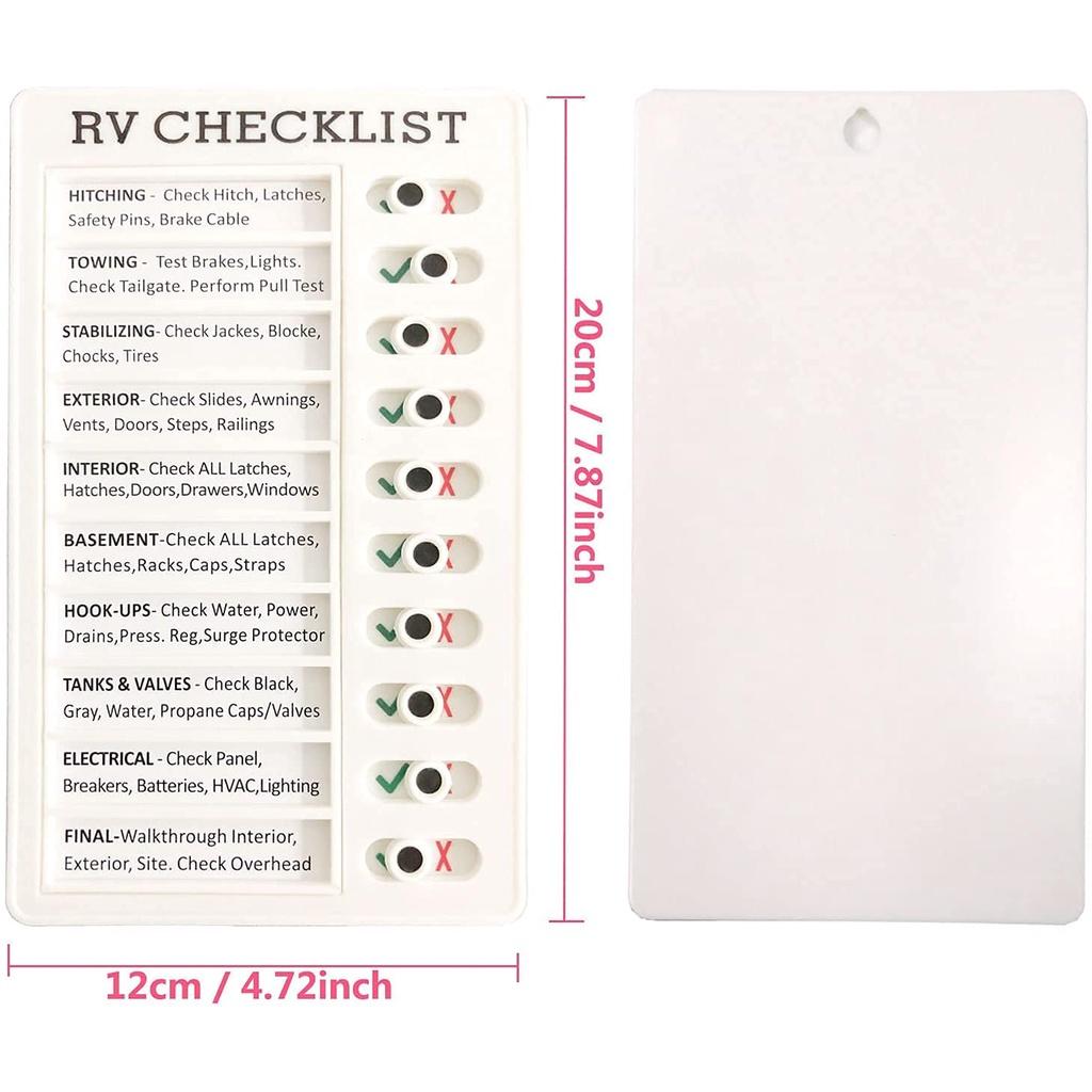Bảng ghi chú kiểm tra checklist nhanh Memo plastic board (My Chores,Elder Care,RV Checklist)