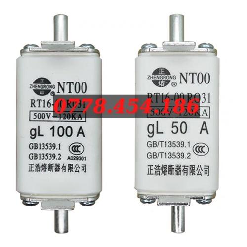 Bộ 3 Cầu chì Zhengrong NT00 RT16-00 gL 16A-200A, 500V~120kA