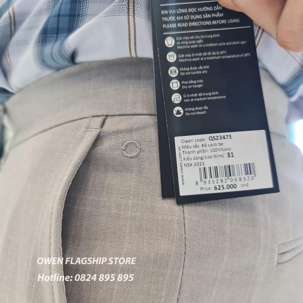 OWEN - Quần âu nam công sở dáng SLIMFIT sợi NANO mã QS23475 - OWEN Flagship Store