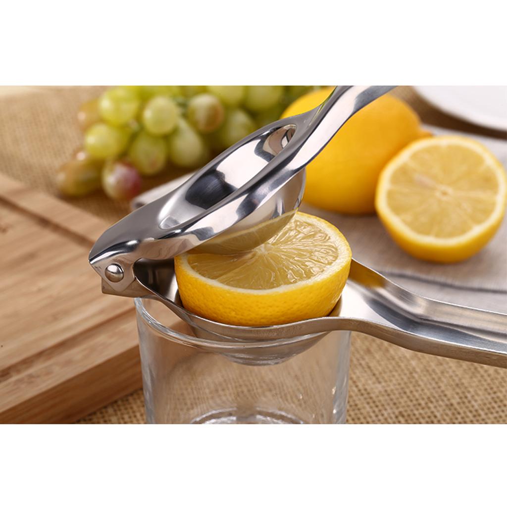 Juice Maker Squeezer Fruits Orange Citrus Lime Lemon Hand Held Manual Silver