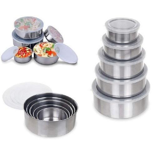 Bộ 5 THỐ inox đựng thực phẩm đủ kích thước