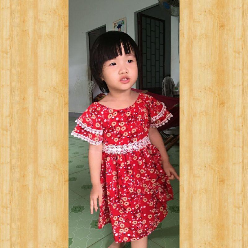 Váy lụa hoa nhí dễ thương cho bé gái - Váy đầm bé gái