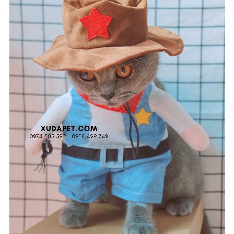 Áo Cosplay Cao Bồi Cho Chó Mèo - SP006019cowboy