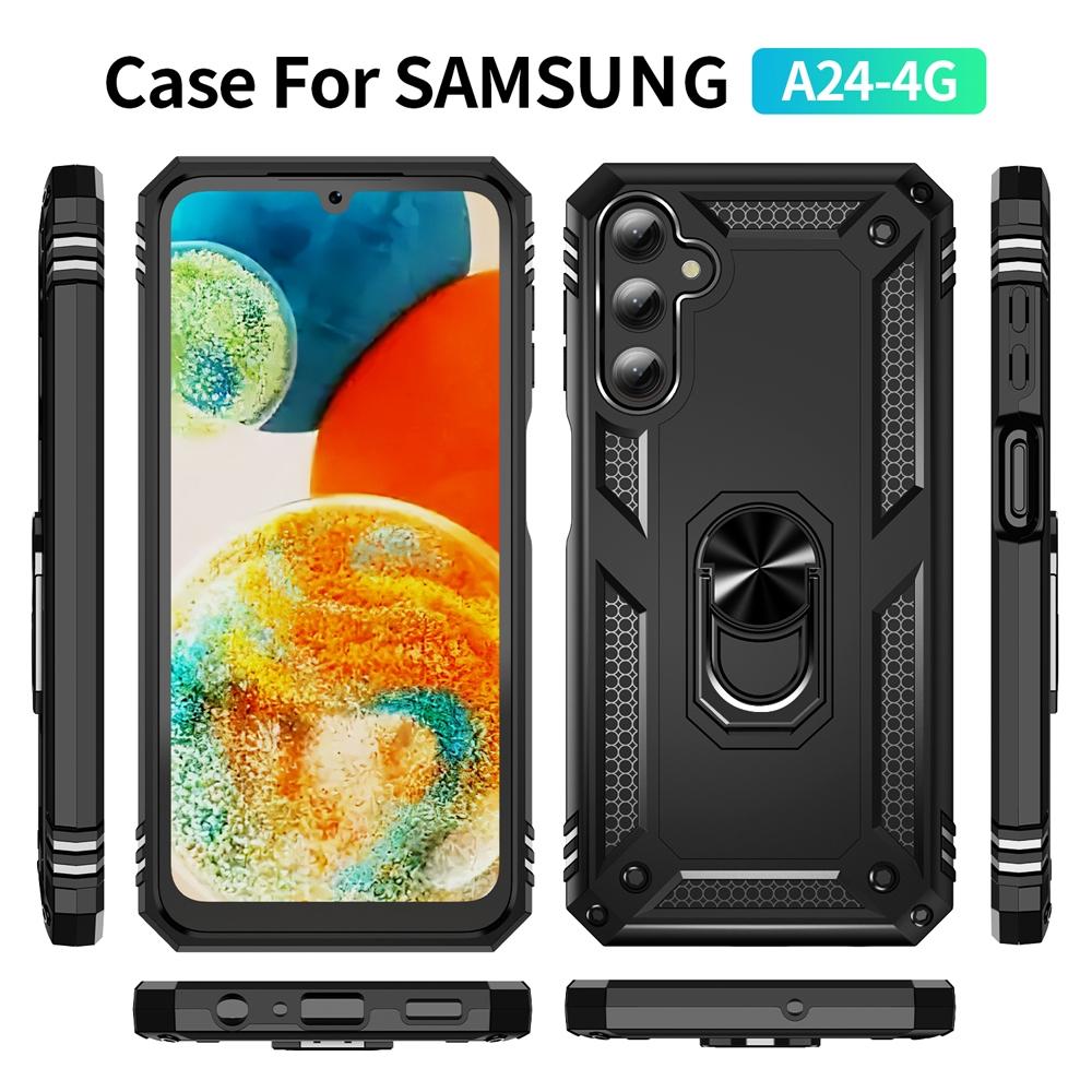 Ốp lưng cho Samsung A24 chống sốc 2 lớp kèm nhẫn iring làm giá đỡ cho Samsung A24