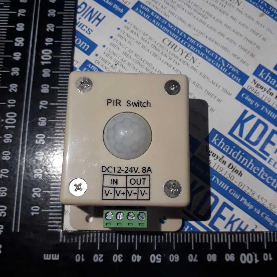 module cảm biến PIR DC12/24V 8A, trắng domino ngoài kde2655