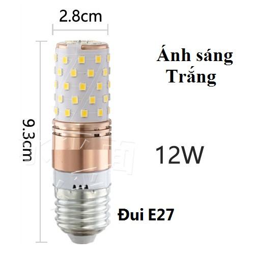 Bóng đèn LED bắp, trụ, tròn, búp 5w,7w, 9w, 12w sáng trắng hoặc vàng, Đuôi E14 hoặc E27