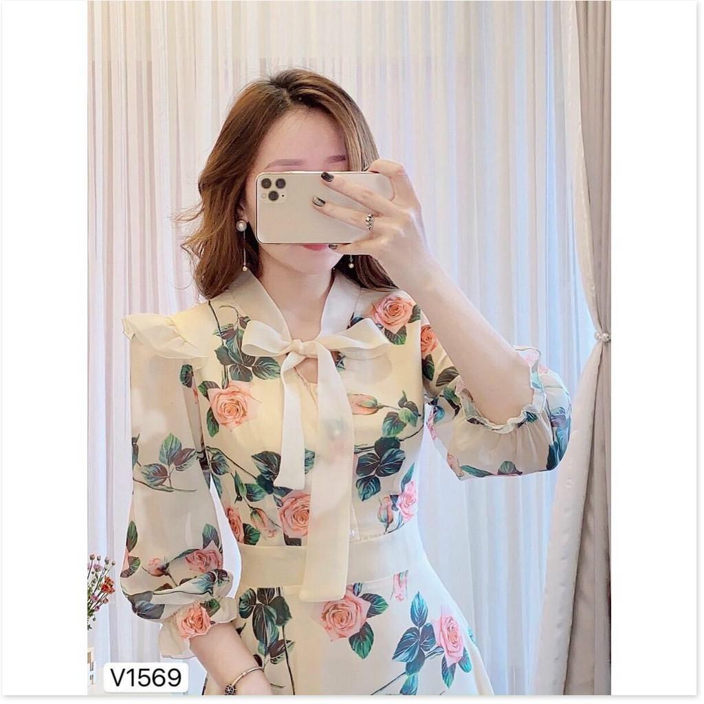 ĐẦM HOA NƠ PHỐI VOAN,THIẾT KẾ HỌA TIẾT HOA VÔ CÙNG SANG TRỌNG,ĐẶC BIỆT LÀ CHẤT LIỆU VÃI THOÁNG MÁT THỜI TRANG KME.STORE
