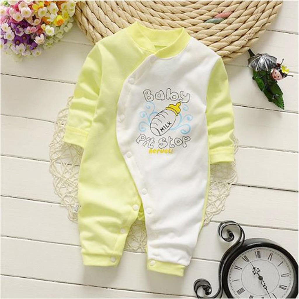 Bodysuit cho bé body liền thân dài tay cho bé trai gái sơ sinh từ 3-12kg, hàng Quảng Châu đẹp – BD01