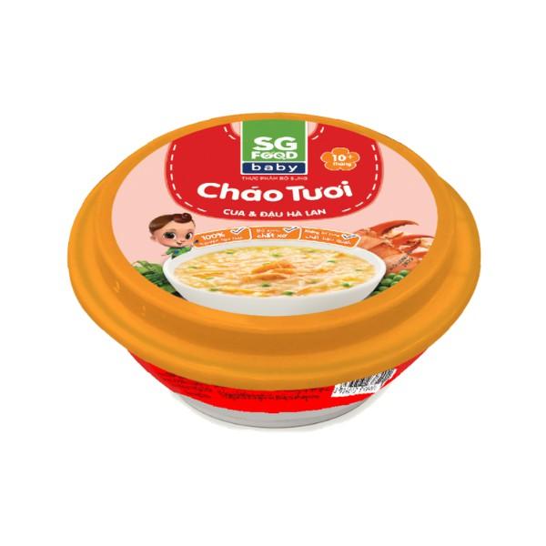 Cháo tươi Baby Sài Gòn Food Cua gấc &amp; Đậu hà lan 240g