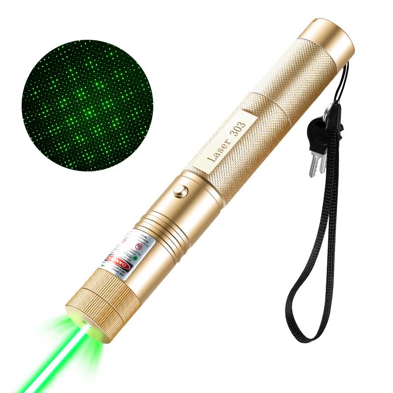Laser laser màu xanh lá cây mạnh mẽ laserpinter cao laser ánh sáng 532NM 5MW có thể nhìn thấy bút laser cháy phù hợp