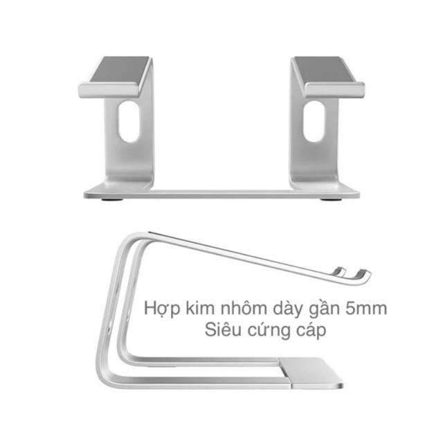 Giá đỡ laptop stand notebook dành cho Macbook máy tính xách tay hợp kim nhôm có thể tháo rời kiêm đế tản nhiệt để bàn