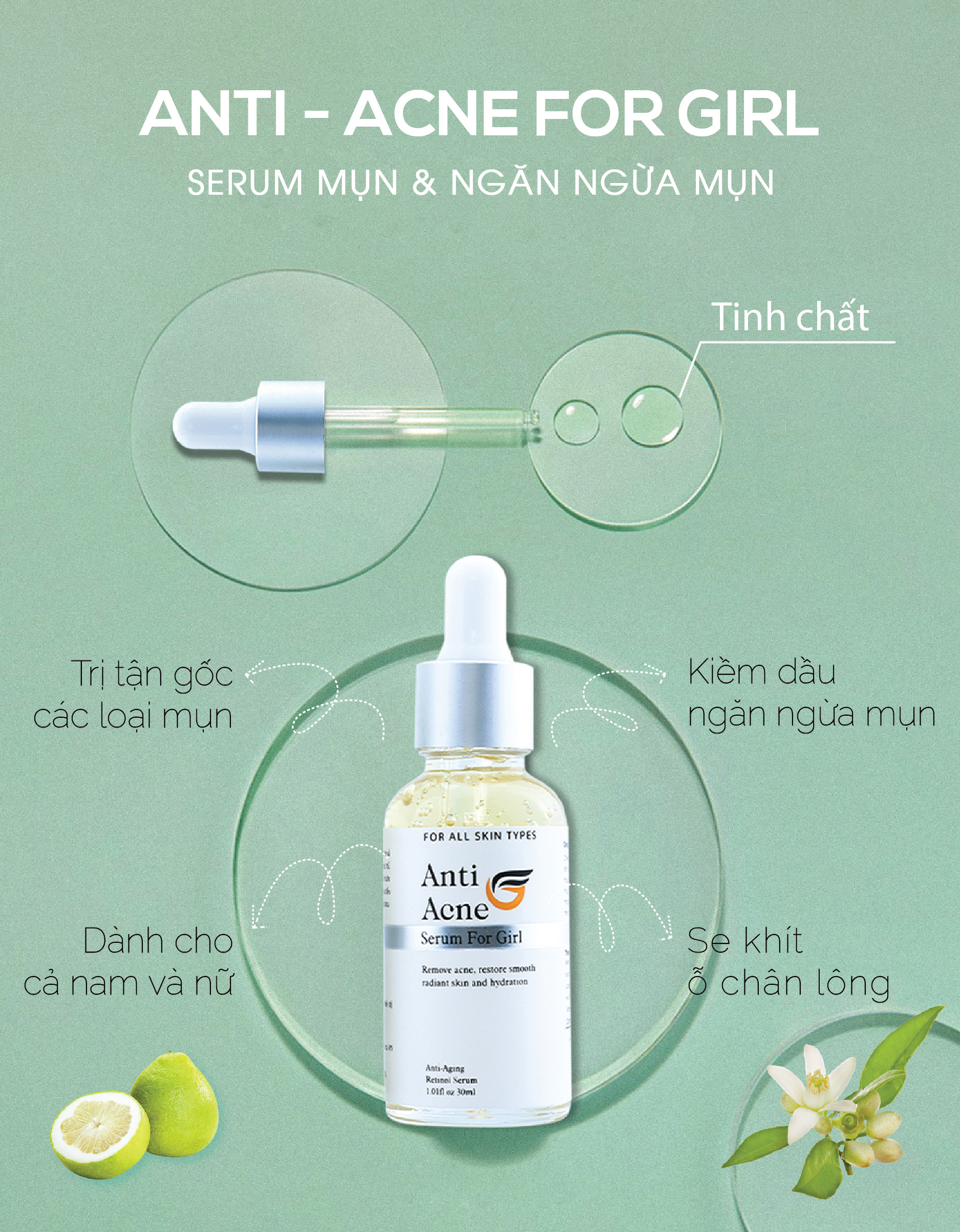 ANTI ACNE FOR GIRL Serum hỗ trợ điều trị mụn