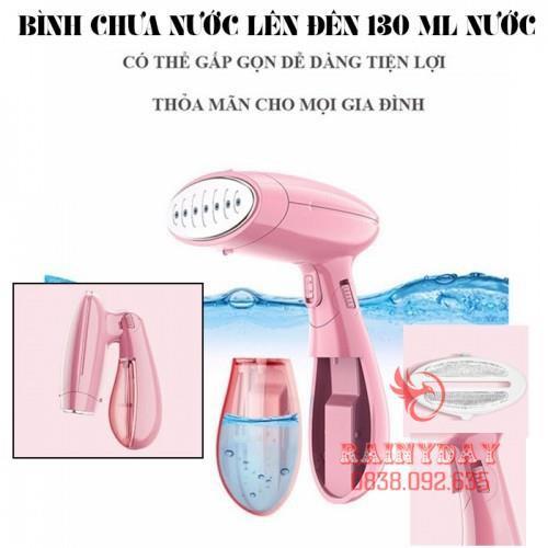 Bàn là ủi hơi nước cầm tay mini gấp gọn du lịch tiện lợi 1500w 120ml nội địa trung