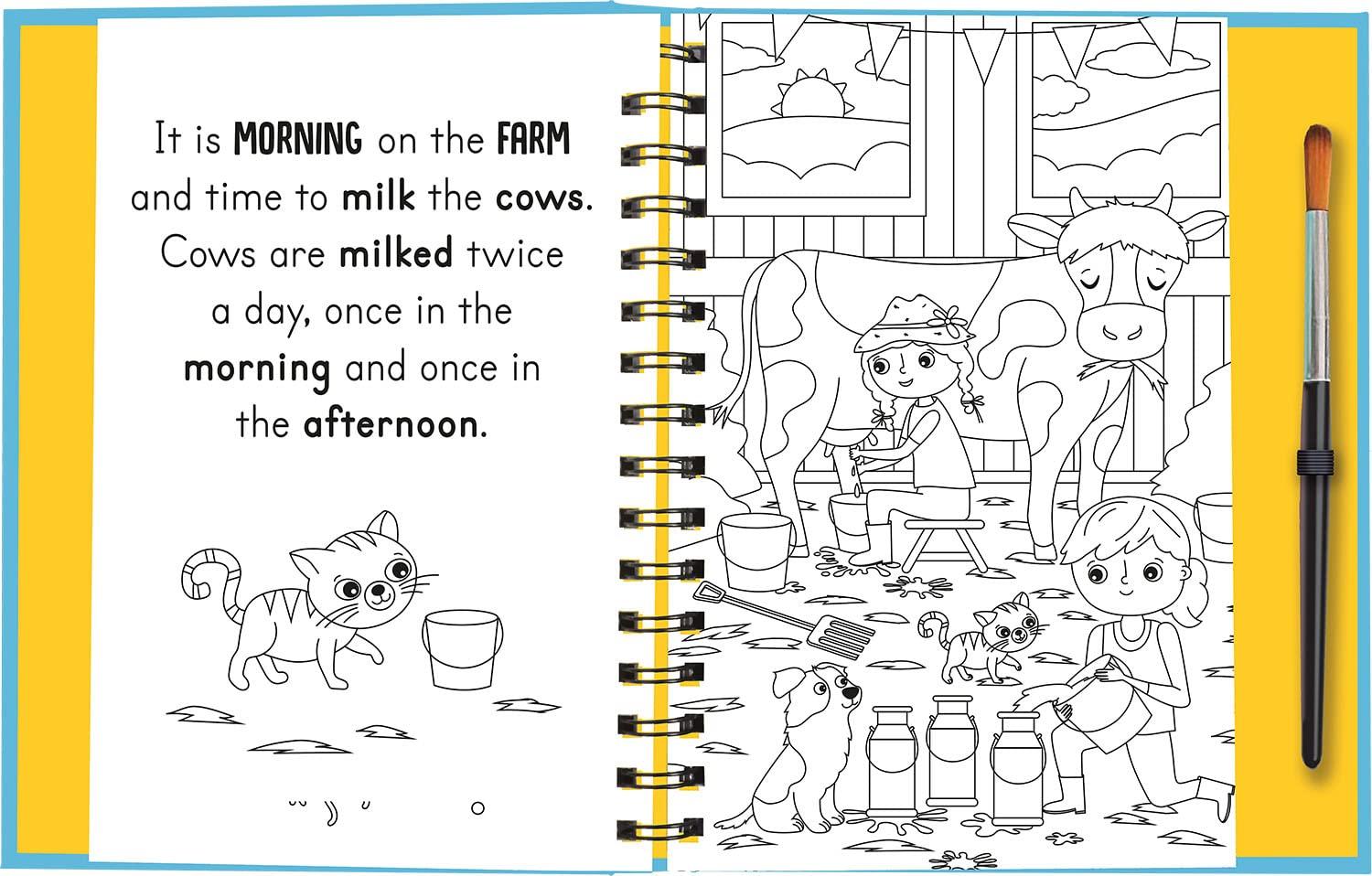 Sách ngoại văn: Moo And Baa - Farm (Magic Water Colouring)