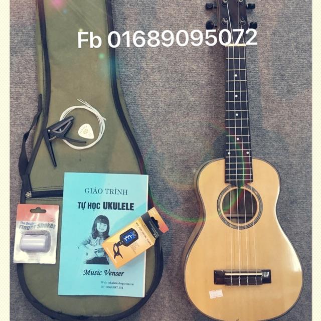 Ukulele mặt thông ( kèm full phụ kiện )