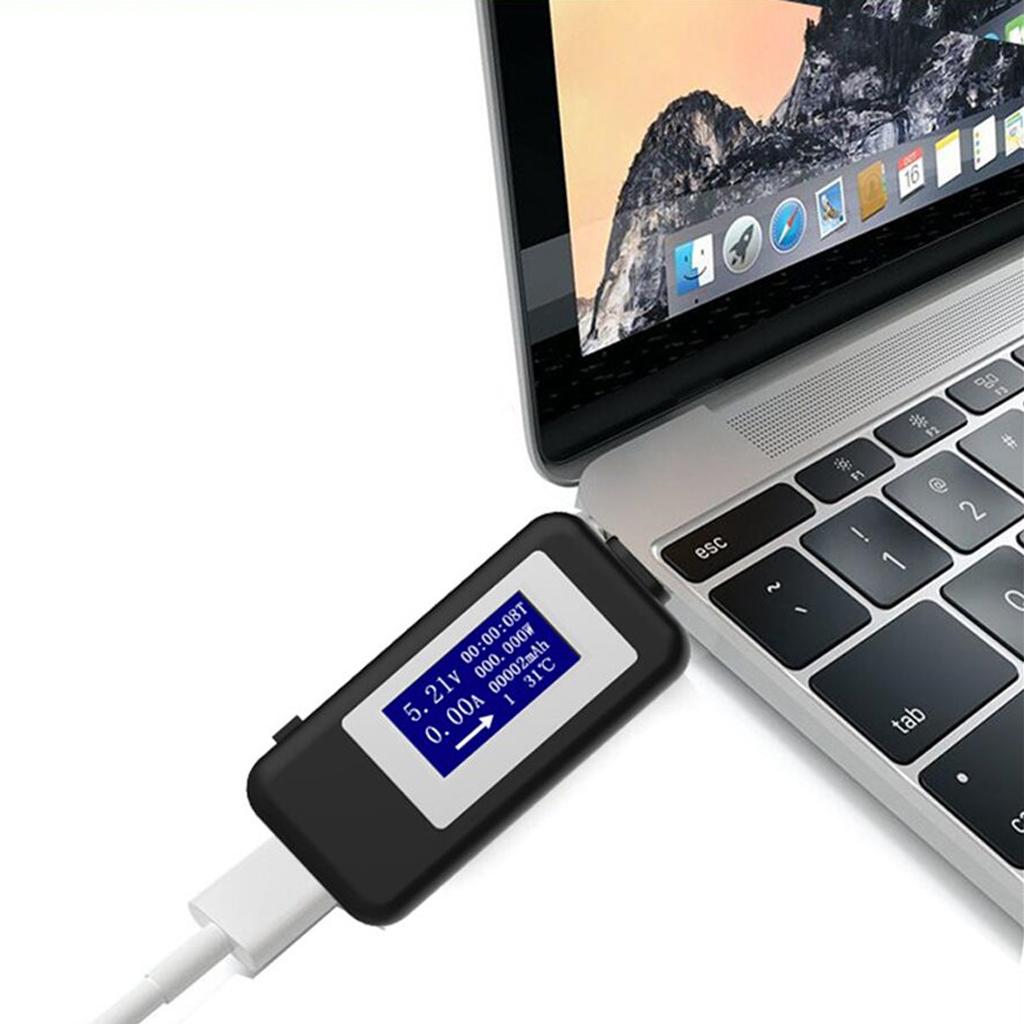 USB-C Voltage and Current Tester Meter  Digital Monitoring Gauge DC 4-30V