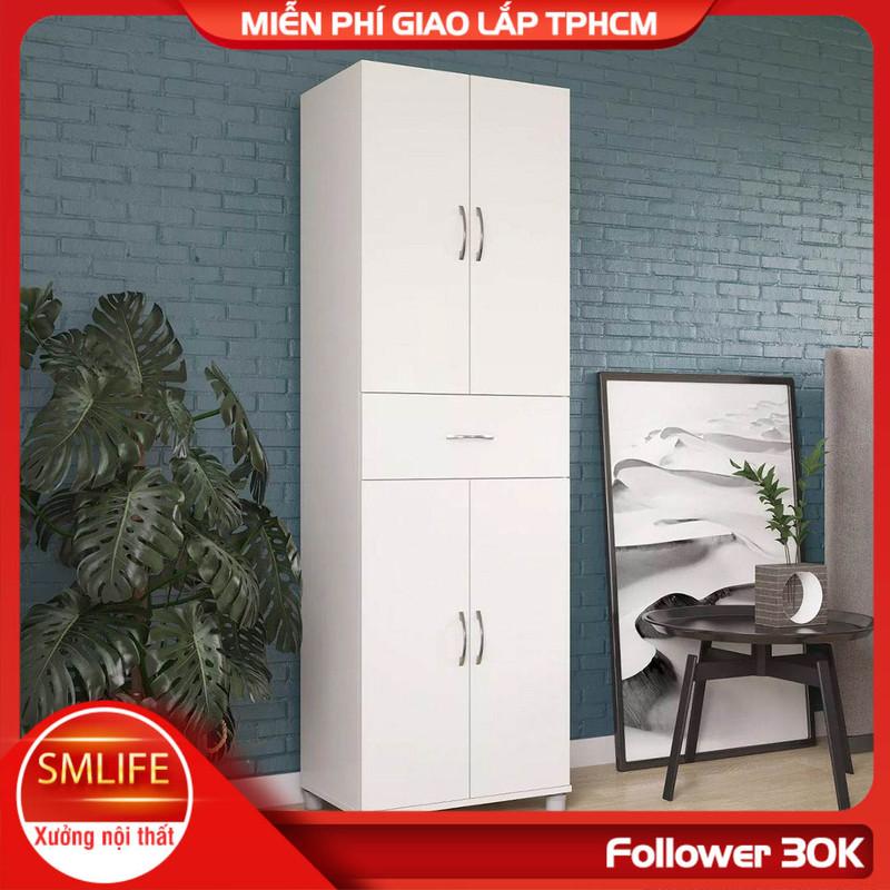 Tủ áo nhỏ gọn tủ đựng quần áo bằng gỗ MDF SMLIFE Clarian