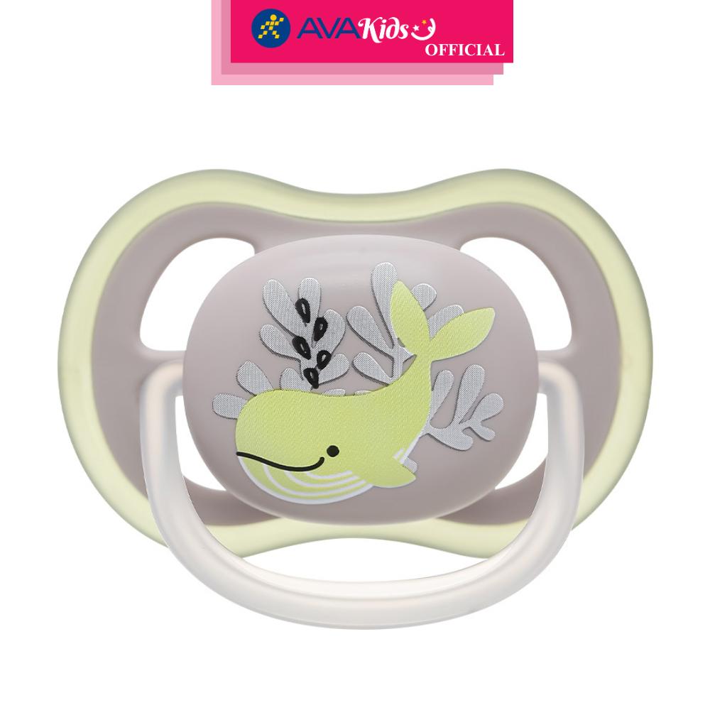 Ti ngậm Philips Avent thông khí SCF086/05 (6 - 18 tháng) - Hình cá voi - Hàng Chính Hãng