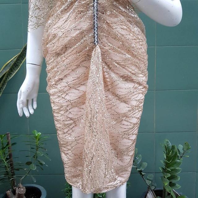 Đầm body lưới kim tuyến dúm ngực ( Size M, L đến 58kg )MM MM