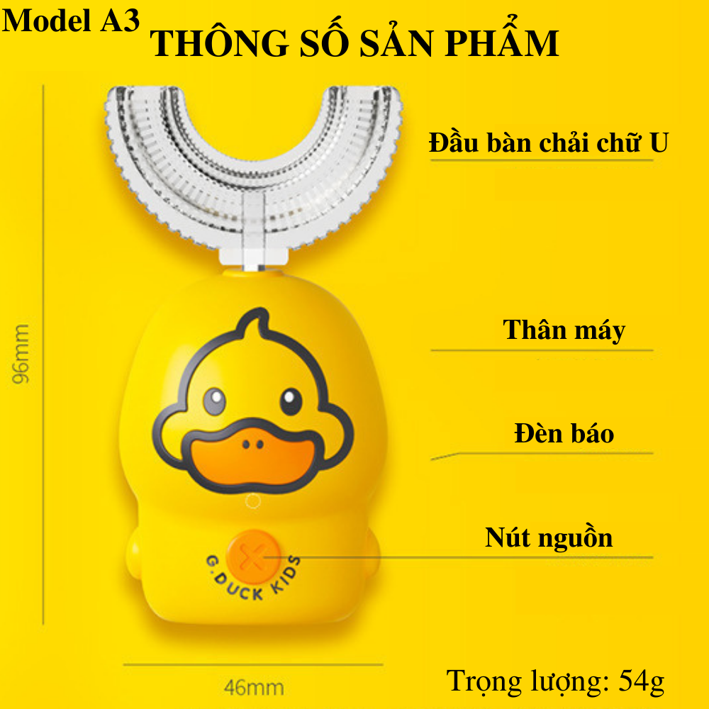 Bàn chải điện đánh răng tự động cho trẻ em giúp bé thích thú việc đánh răng dễ dàng hơn