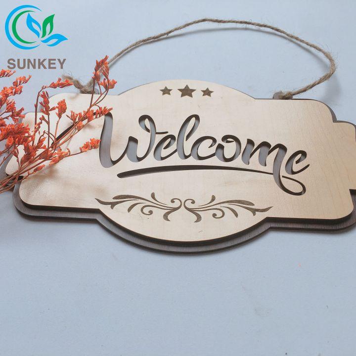 Hình ảnh Bảng Gỗ Decor Chữ Welcome - Kích Thước 25x15 cm - Trang Trí Decor Mọi Không Gian