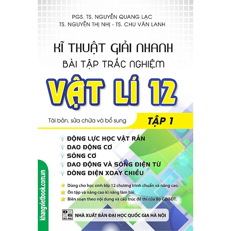 Kĩ Thuật Giải Nhanh Bài Tập Trắc Nghiệm Vật Lí 12 - Tập 1