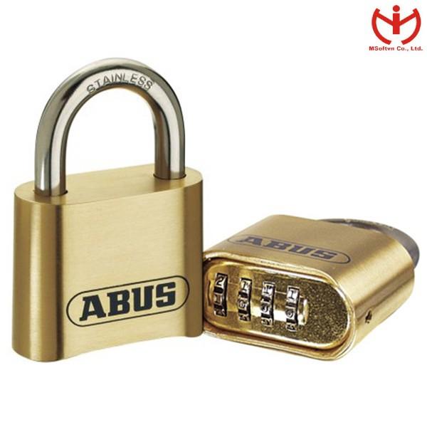 Ổ khóa số ABUS 180IB/50 MARINE thân đồng rộng 50mm có chìa đổi mật mã - chịu mọi thời tiết - MSOFT