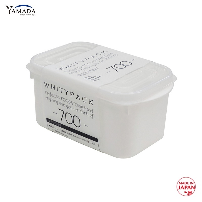 Hộp thực phẩm có nắp đậy an toàn Yamada Whity Pack hàng nội địa Nhật Bản #Made in Japan