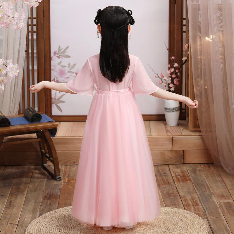 DONGSHOP HOT Cô gái Hanbok ăn mặc mùa hè 2023 váy trẻ em Trung Quốc phong cách cổ trang ăn mặc cô gái Tang ăn mặc mùa hè