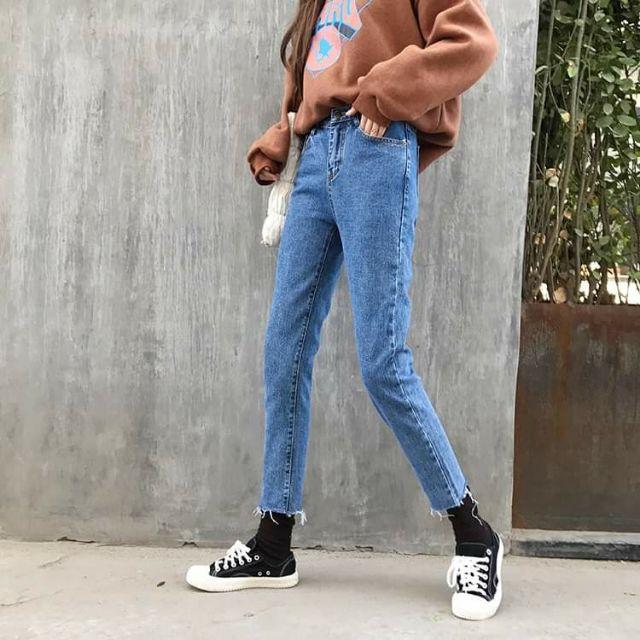 Quần jeans lửng retro ulzzang