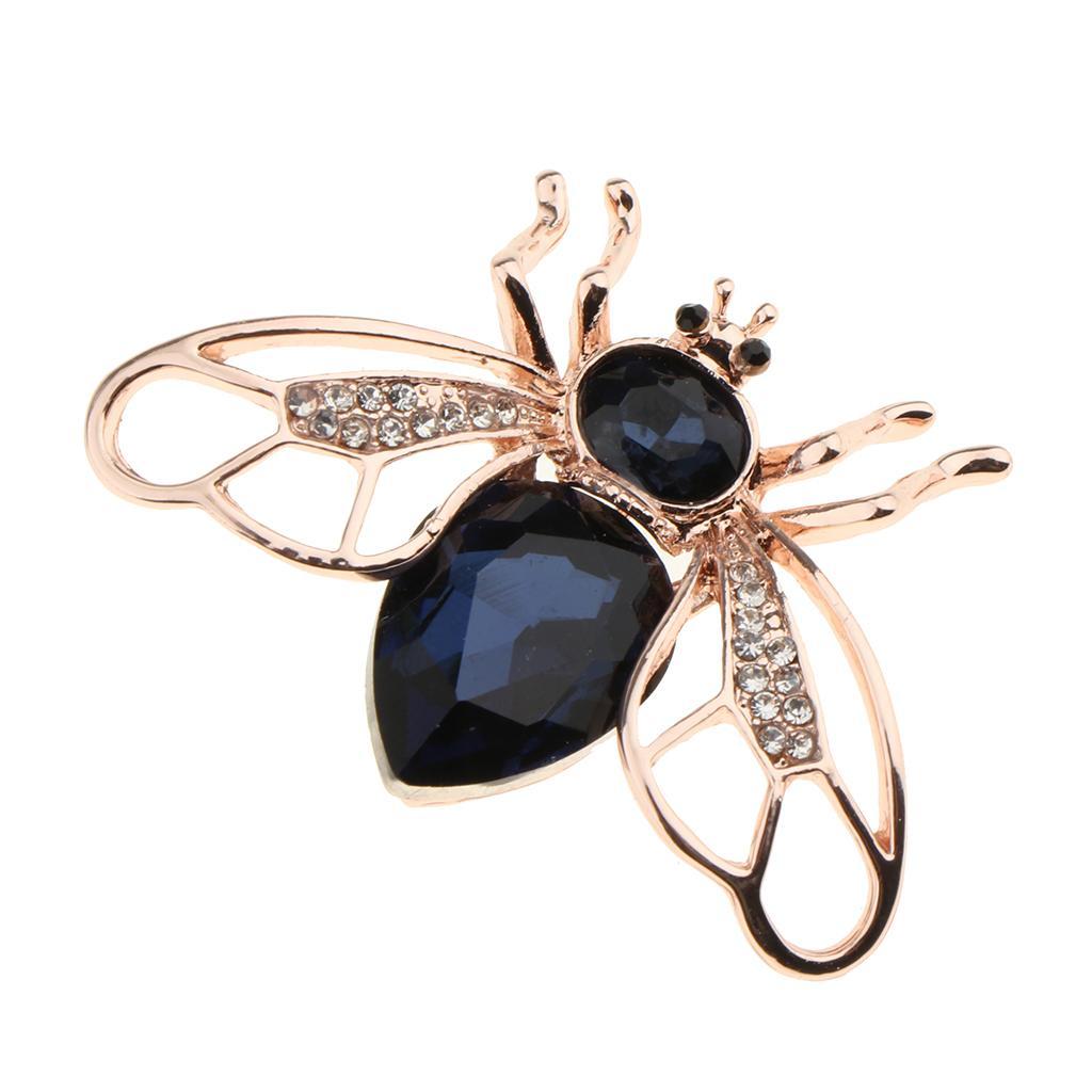 2pcs Crystal Rhinestone Insect Bee Brooches Pins for women Jewelry Gift