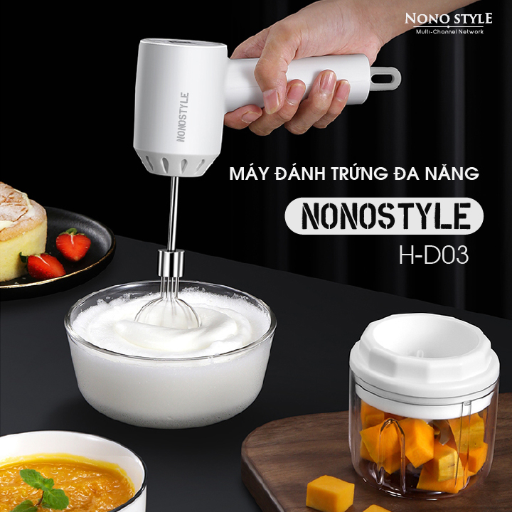 [Qùa tặng không bán] Máy Đánh Trứng Cầm Tay NONOSTYLE H-D03 - Đánh Trứng &amp; Xay Gia Vị - Hàng Chính Hãng