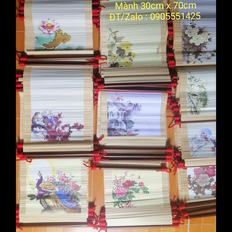 Bộ 3 mành tre viết thư pháp.Giấy viết thư pháp. Biểu lụa viết thư pháp. Câu Đối. Tranh trang trí tết