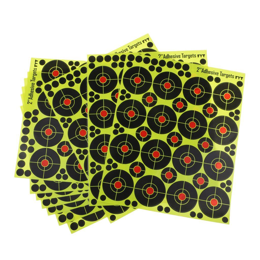 5x 160pcs Targets Reactive Splatter Dia. 5cm Adhesive Paper Target
