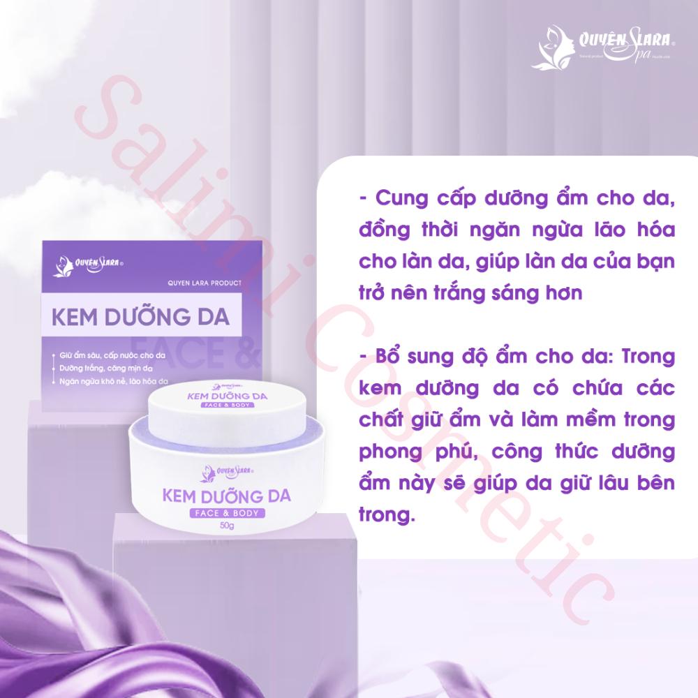 Kem Dưỡng Da FACE &amp; BODY 50 Gram, Ngăn Ngừa Da Khô Nẻ, Dưỡng Trắng &amp; Cấp Ẩm, Cải Thiện Da Khô Ráp