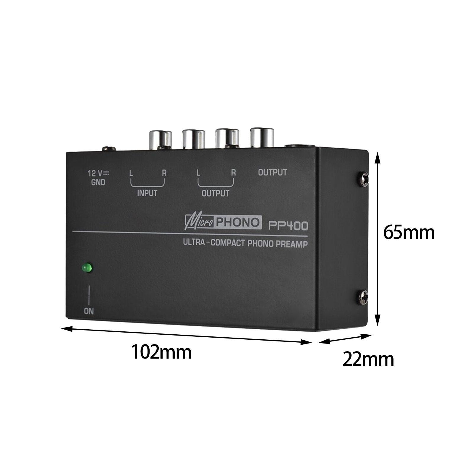 Phono Turntable Preamp DC 12V Phonograph Preamplifier for Speakers Computers