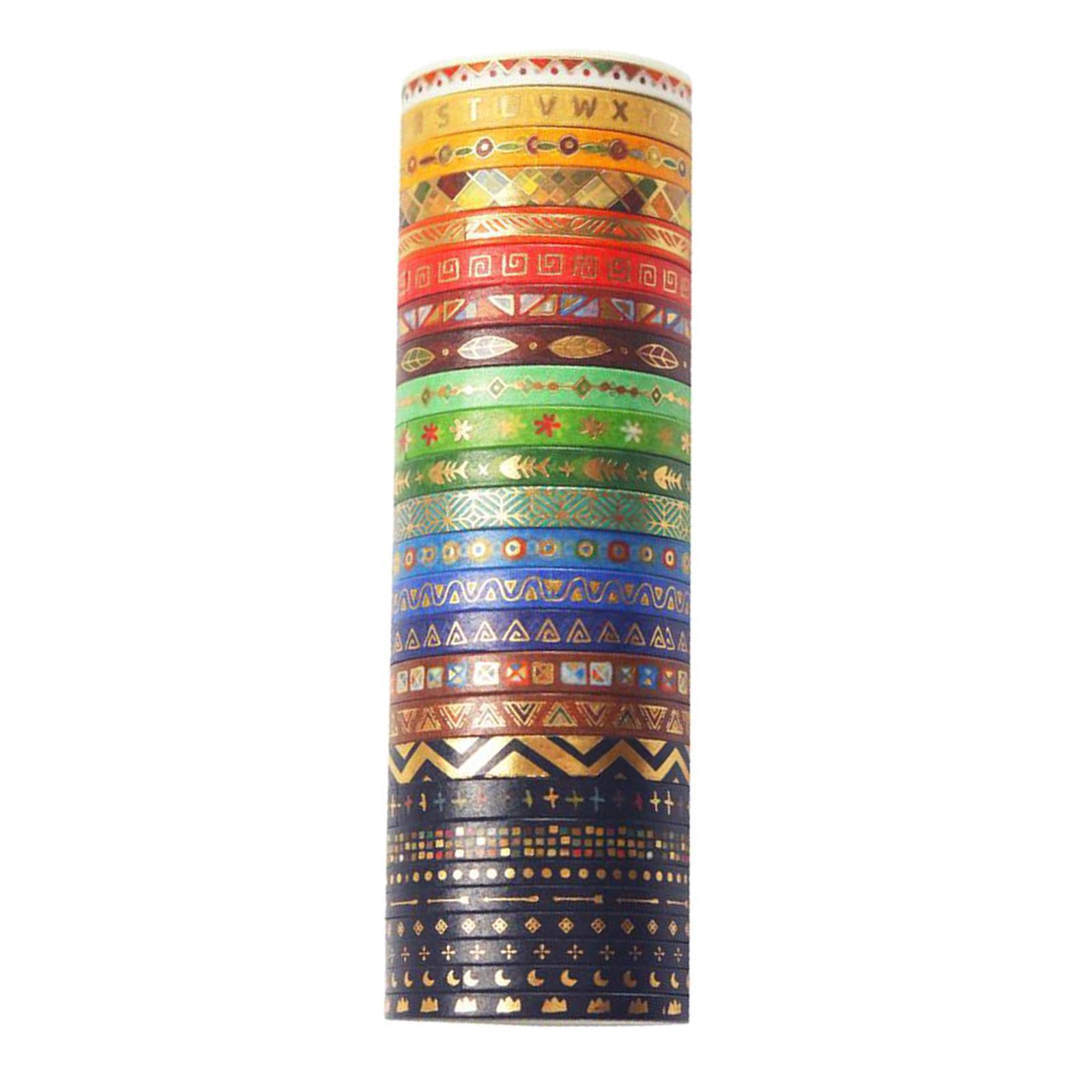 26pcs DIY Washi Paper Foil Decorative Sticky Sticker Paper Masking Adhesive Tape